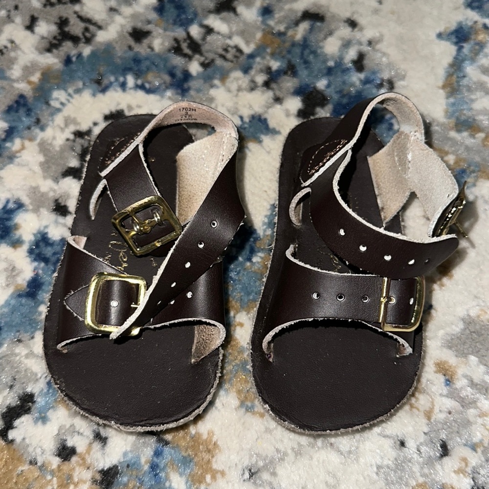 Saltwater Sun San Surfer Sandals Brown Size 3 (baby/toddler) Shoes